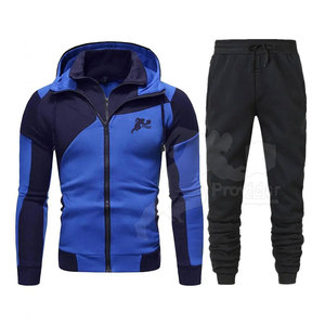 Meilleur ensemble de survêtements d'hiver décontractés imprimés pour hommes de grande taille personnalisable deux pièces à capuche 100% coton utilisation en extérieur conception solide - Product Image 1