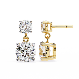 18K Gold <b>Beautiful</b> <b>Earring</b> with Lab-Grown Diamond Premium Diamond <b>Earrings</b> - Product Image 1
