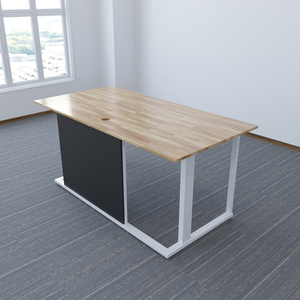 โต๊ะทำงานผู้บริหารร่วมสมัย 80x160 ซม. ไม้ยางพารา ขาเหล็ก-BGD68042 - Product Image 3