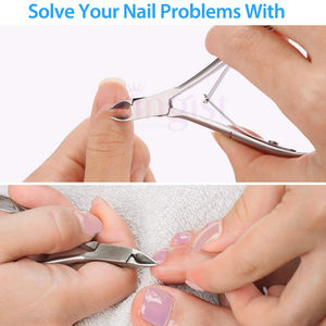 Cortador de uñas de acero inoxidable de alta calidad para manicura y pedicura, pinzas para cutículas para dedos para el cuidado de las uñas y el embalaje OEM de cutículas - Product Image 2