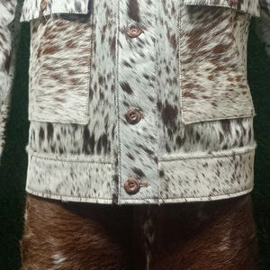 Chaqueta de Cuero Vacuno con Pelo Real para Hombre, Nuevo Diseño, Abrigo con Pelo para Hombre, Chaqueta de Piel de Cocodrilo de Nuevo Estilo para Hombre - Product Image 4