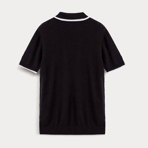 Wholesale Custom Made Men Black Casual Polo <b>T</b> <b>Shirt</b> With Zipper Turn Down <b>Collar</b> And Short Sleeves Men Polo <b>Shirts</b> - Product Image 5