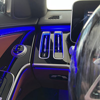 Nouveautés : 64 couleurs, éclairage ambiant LED pour grille d'aération Mercedes Benz Classe S W223, lampe d'ambiance lumineuse pour sortie d'air conditionné