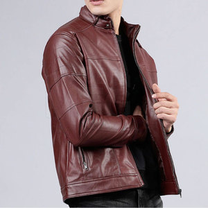 Veste en cuir pour hommes automne hiver meilleure qualité veste en cuir pour hommes veste en cuir véritable pour hommes - Product Image 4