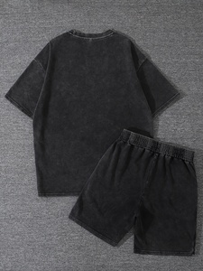 Conjunto de 2 Piezas de Verano para Hombre, Camiseta de Manga Corta y Pantalones Cortos, Algodón Suave y Transpirable, Ropa Deportiva Casual - Product Image 2