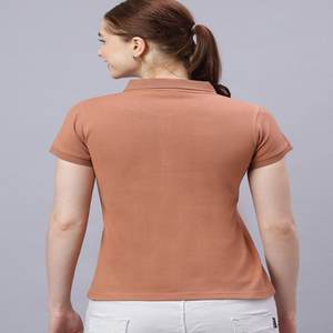 Camisetas Polo estampadas lisas de alta calidad para mujer, ropa de primera calidad al por mayor, Camiseta ajustada con cuello polo de algodón hecha en la India - Product Image 2