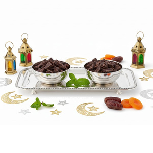 Tazón de chocolate metálico en oferta, brillante, plateado, nuevo, cuadrado, al por mayor. - Product Image 3