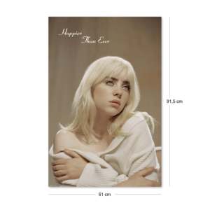 Modern Style Billie Eilish <b>Poster</b> Happier Than Ever Cover Made of Paper for Wall Usage - Product Image 4