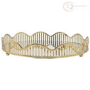 ถาดโลหะตกแต่งสแตนเลสสำหรับเสิร์ฟอาหารในเดือนรอมฎอน |   โลโก้สีสันปรับแต่งได้ ยกระดับประสบการณ์การรับประทานอาหาร - Product Image 4