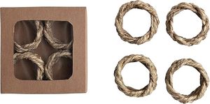 ห่วงผ้าเช็ดปากถักปอกระเจาทรงกลมสำหรับชิ้นกลางโต๊ะงานปาร์ตี้ที่มีเอกลักษณ์ของตกแต่งบ้าน - Product Image 4