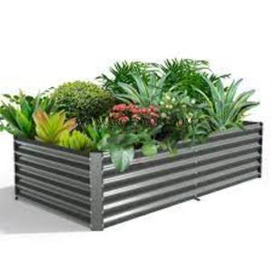 Lot de 4 baquets ronds métalliques galvanisés pour plantes de jardin Ferme et salon Espaces extérieurs et intérieurs Plantes de jardin Bacs Ventes - Product Image 2