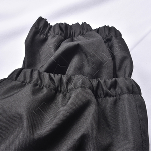 Pantalon cargo unisexe noir à imprimé flamme, fermeture à cordon, respirant, imperméable, coupe-vent, grande taille, style streetwear en polyester - Product Image 6