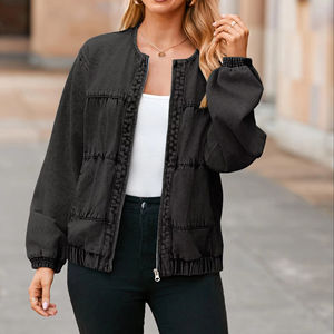 Chaqueta Vaquera de Mujer de Primera Calidad, Superventas, Tendencia Actual, Antiarrugas, Fácil de Lavar - Product Image 1