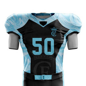 ชุดฟอร์มฟุตบอลอเมริกันโพลีเอสเตอร์100% ดีไซน์ตามสั่งพร้อมแขนสั้นขนาดใหญ่พิเศษมีตัวเลือกระบายอากาศได้ดี - Product Image 3