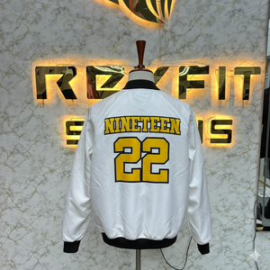 Latest Design Custom Printed Embroidered Wool and Silk Mens Jacket with <b>Covered</b> <b>Button</b> Closure versity jackets Lettermen jackets - Product Image 5