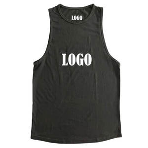 2025 logotipo personalizado de los hombres de alta calidad 100% algodón camiseta sin mangas transpirable Casual tejido 160g tela bordado impresión Offset - Product Image 1