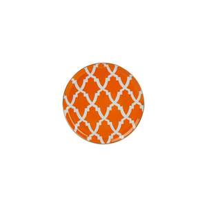 Plato Plano Naranja DS3 de Marruecos, 20 cm, Estilo Mediterráneo - Product Image 1