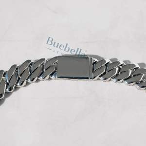 Joyería fina de plata 925 para hombre, cadena de eslabones cubanos de diamante de moissanita de dos tonos de 19MM, cadenas cubanas heladas a la venta - Product Image 6