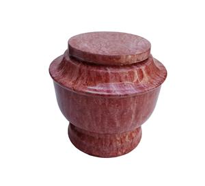 Urna de aluminio para adultos con flor blanca y azul pintada a mano para cenizas humanas Urna de recuerdo de diseño clásico hecha a mano - Product Image 5