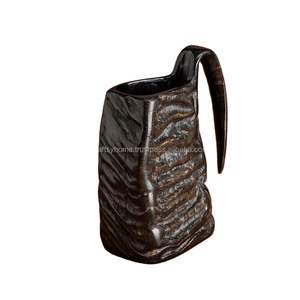 Buffalo Horn Mugs Indian Factory Handicraft Products Horn Drinking Mug New Design Natural Horn Original Viking Drinking Mug - Product Image 3