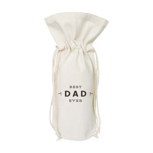 Sac à vin personnalisé en toile de coton pour papa avec impression de logo personnalisé - Product Image 1