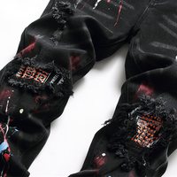 Nuovi Jeans Elasticizzati alla Moda per Uomo, Stile Gotico Vintage, Strappati, Comodi, per Inverno e Primavera