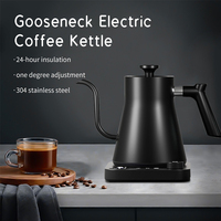Bouilloire à café électrique à contrôle thermostatique intelligent en acier inoxydable de qualité alimentaire avec couvercle à usage professionnel