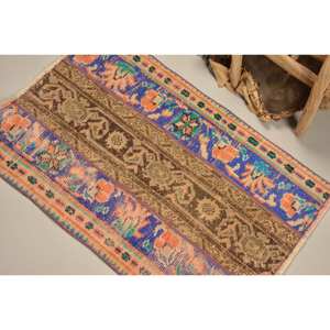 Vintage 21X31 FT Azul Marrón Bohemio Turco Alfombra Clásica Área Grande Lana Rectángulo Patchwork Látex Pasillo Habitación Alfombra - Product Image 4