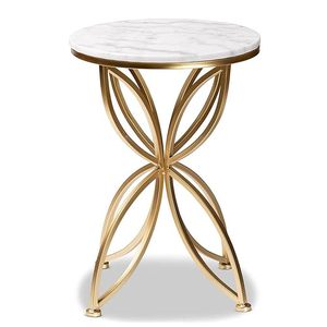 Table d'appoint décorative en métal doré design élégant pour salon chambre bureau salle à manger coin cuisine - Product Image 1