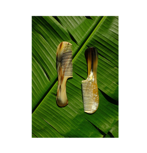 หวีเขาวัวควายธรรมชาติกระเป๋าป้องกันไฟฟ้าสถิตย์คลาสสิกสำหรับวัยกลางคนเป็นมิตรกับสิ่งแวดล้อมและขัดเงา - Product Image 6