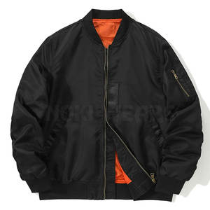 Blouson aviateur pour homme à manches longues avec fermeture éclair intégrale, approvisionnement direct d'usine, vêtements d'hiver pour homme, blouson aviateur - Product Image 1