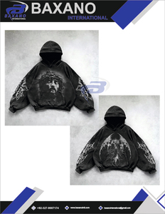 เสื้อฮู้ดพิมพ์ลาย Gothic Dark Angel ทรงปกติ สีดำ สตรีทแวร์ ผ้าคุณภาพสูง เสื้อฮู้ด Y2k สำหรับฤดูหนาว - Product Image 4