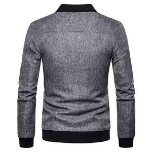 Chaqueta de bombardero con relleno de poliéster regular de precio de alta calidad con cuello levantado y logotipo frontal para uso de invierno unisex - Product Image 6