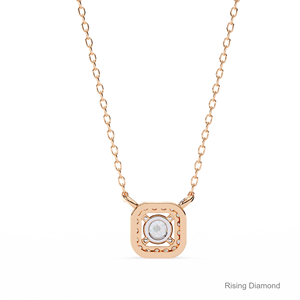 0.36 CTW ชุดจี้เพชรที่ถูกตัดในห้องปฏิบัติการเครื่องประดับ CVD จี้เพชรสีโรสโกลด์ของขวัญครบรอบสำหรับเธอจี้เพชรมีเสน่ห์ - Product Image 5