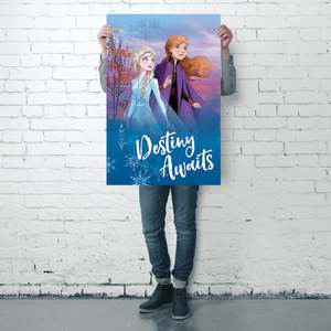 Modern Style Frozen 2 <b>Poster</b> 'Destiny Awaits' Wall Art Made of Paper - Product Image 4