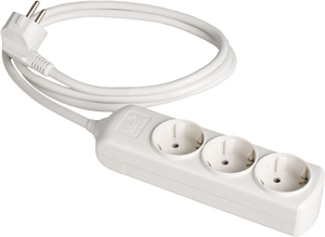 Presa multipla bianca con 3 prese, 1,5 m, 250 V 16 A, 3x1,5 mm² (Solera 8013) - Product Image 1