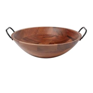 Cuencos redondeados para servir alimentos Top Trending Estilo único Ensalada de frutas y verduras Sopa Servir Cuenco de madera Mesa - Product Image 6