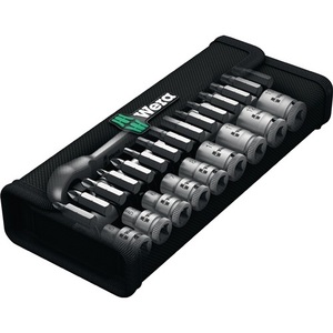 Wera 8100 SA 8 Zyklop 28-Piece 1/4\" Socket Wrench Set 5-13mm with 72 6-Point Teeth Tool <b>Kits</b> - Product Image 5