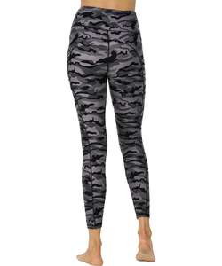 Mallas de yoga transpirables de secado rápido personalizadas, mallas deportivas de compresión para correr para mujer, mallas de yoga sin costuras de moda de cintura alta - Product Image 2