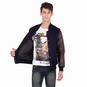 Sudadera con Capucha de Béisbol para Hombre, de Alta Calidad, Fabricada por OEM, en Tela Chenilla, con Mangas de Cuero Bordadas, Gran Venta, para Invierno - Product Image 4