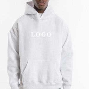 Pullover Essentials Sudadera con capucha de gran tamaño recortada boxy Sudaderas con capucha 100% algodón Impreso personalizado French Terry Streetwear Sudadera con capucha de alta calidad - Product Image 5