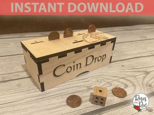 Solid Wood Penny Coin <b>Drop</b> <b>Box</b> | Fine Handmade Finish | Factory Direct Wholesale - Product Image 2