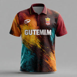 Camiseta Reversible con Estampado de Críquet para Adultos, Ropa Deportiva de Manga Corta con Cuello Camisero y Botones - Product Image 4