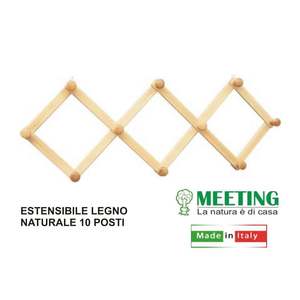 Tavolo da pranzo in legno naturale allungabile da 10 posti Art. 50 - Product Image 1
