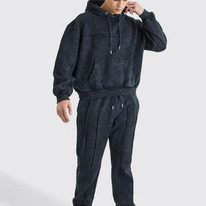 ชุดวอร์มของผู้ชายพิมพ์ลายพัฟซักกรดสำหรับฤดูหนาวพิมพ์โลโก้ตราตราต้นฉบับแบบใส่กลับด้านได้ - Product Image 2