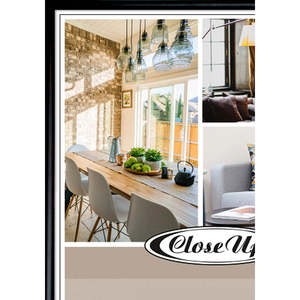 Simple Style Black Plastic Poster <b>Frame</b> 50x70cm <b>Double</b> Sided <b>Photo</b> <b>Frame</b> Custom Size MDF Silver PS for Decorative Purpose - Product Image 3