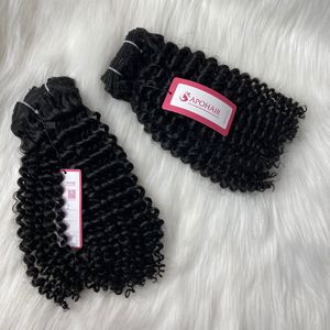 Vente en gros Extensions de cheveux Remy bouclés de profondeur de 16 pouces Invisible Trame Machine à coudre Styling Black Vietnamese Styling Advantage - Product Image 6