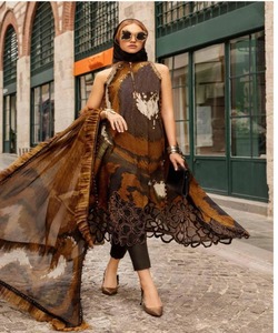 Winterabaya femmes musulmanes élégante lin robe modeste Dubaï Abaya 3 pièces ensemble vêtements islamiques Pakistan Salwar costume - Product Image 2