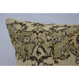 Coussin décoratif en laine beige premium à motifs cachemire, 32x32 pouces, tissé, vintage, carré, écologique, antidérapant, amovible - Product Image 2
