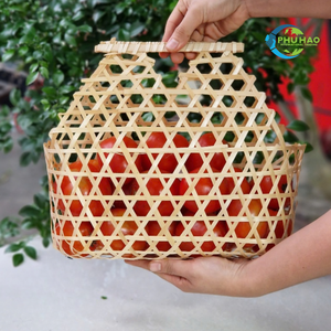 PANIER CADEAU en paille rectangulaire durable en BAMBOU Élégant et fonctionnel pour de multiples utilisations Paniers cadeaux Emballage Décoration intérieure - Product Image 5